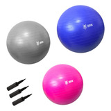 Kit Bola Pilates Suiça Fisioterapia 55 65 75cm Odin Fit