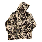 Cartoon Print Loose Skull Cardigan Hoodie Y2k