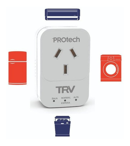 Protector De Tensión Trv Protech 2100w P/ Heladera Aire Acon