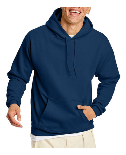 Hanes Sudadera Con Capucha Hombre Ecosmart Polar, Azul