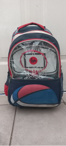 Mochila Footy De Basquet Con Ruedas Y Luces Led