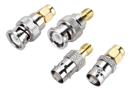 4pcs Conector Coaxial De Antena Bnc Macho/hembra A Sma @