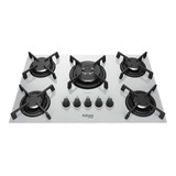 Fogão Cooktop Gás Itatiaia Vitrum 5 Bocas Tripla Chama Branco 127v/220v