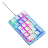 Teclado Rgb Keycaps Blue Mechanical Effect Switches Pudding