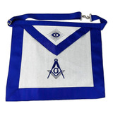 Freemasoner Masonic Master Mason Apron-blue Lodge Tela Blanc