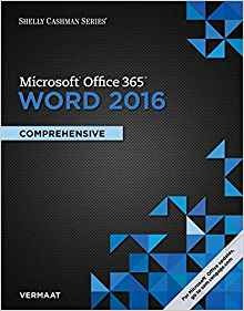 Shelly Cashman Series Microsoft Office 365  Y  Word 2016 Com