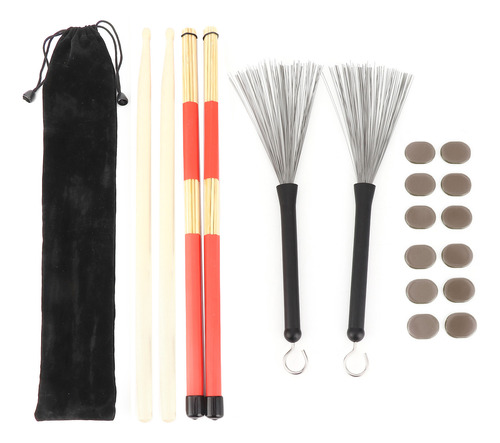 Kit De Baquetas Rute Brush Damper Drumper Conjunto De Bateri