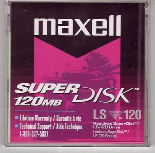 Disquete Maxell Super Disk 120mb Ls-120 Diskette Superdisk