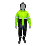 Impermeable Verde Para Motociclista C/reflejantes Impermexa-