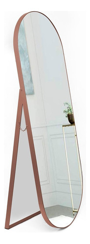 Espejo De Piso Mayorca Ovalado 50 Cm Cobre Decorativo