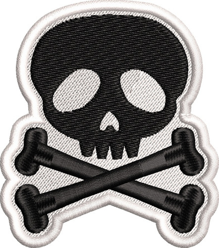 Patch Bordado Caveira Moto Clube Motociclista Militar Sim97