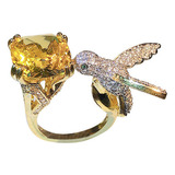 K Ring 9957 - Memoria Para Mujer, Diseño De Colibrí De Plata