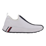 Tommy Arizel Slip On (metedera) Blanco Con Azul Para Dama