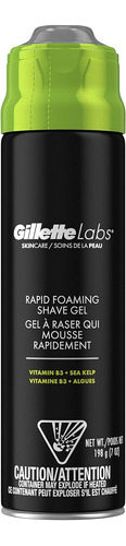 Gilette Labs Rapid Foaming Shave Gel For Men, Alcohol-free,