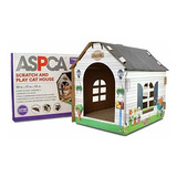 Aspca. Casa De Juegos De Carton Para Gatos Con Rascador