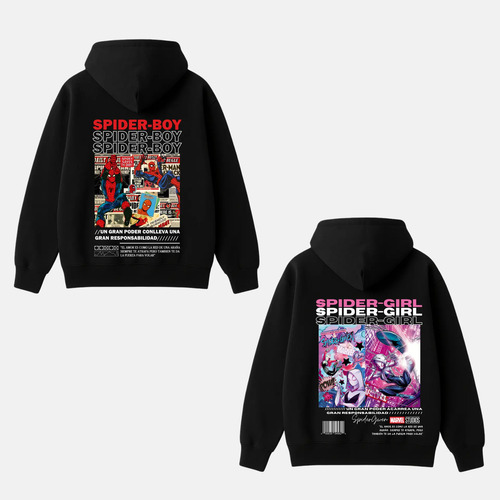 Pack Sudaderas Para Parejas Spiderman Spiderboy & Spidergirl