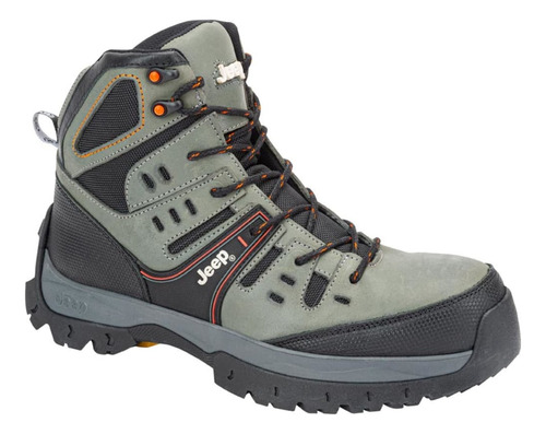 Bota De Seguridad Jeep 3571 Hombre Corta Gris