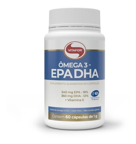 Omega 3 Vitafor 500mg Epa 400mg Dha - 60 Cáps Original