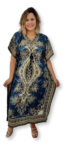 Vestido Indiano Kaftan Indiano Longo Importado Plus Size 228