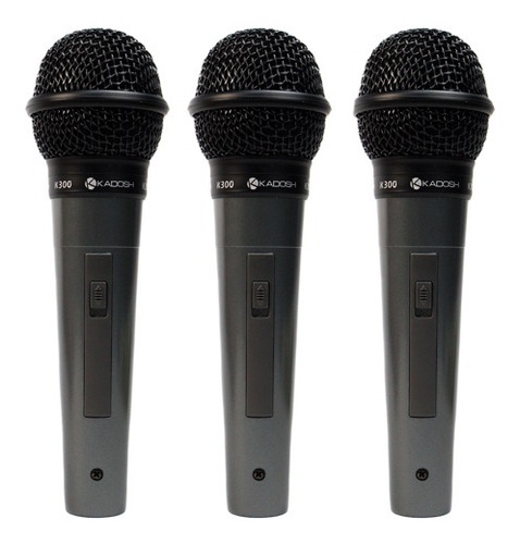 Kit Com 3 Microfones Kadosh Kds-300 - Nota Fiscal E Garantia