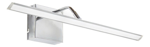 Aplique Pared Cuadros Movil Luz Led Calida 60cm Cuadra Cromo Gioluce