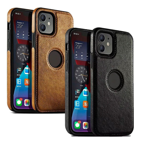 Capa Para iPhone 11, 12, 13 Pro Max Couro Plutônio Capinha 