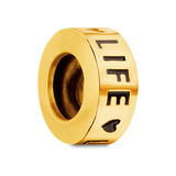 Stopper Life Lifemania Com Banho Ouro Amarelo