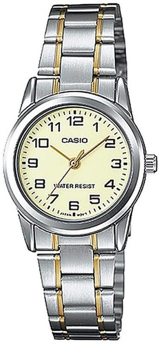 Reloj Casio De Dama Modelo Ltp-v 001 Metal Combinado