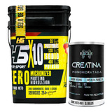 Proteína Whey Hidrolizada Zero Hs 10kg + Creatina 1 Kg Eagle Sabor Fresa - Natural