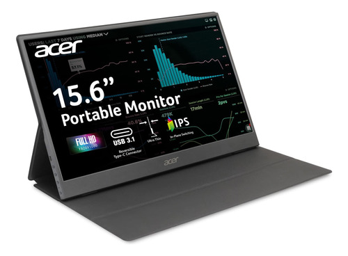 Monitor Portátil Acer Acer Pm161q Abmiuuzx 15.6 Full Hd 1920