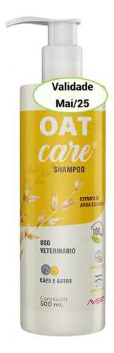 Oat Care 500ml Avert Shampoo Para Cães E Gatos