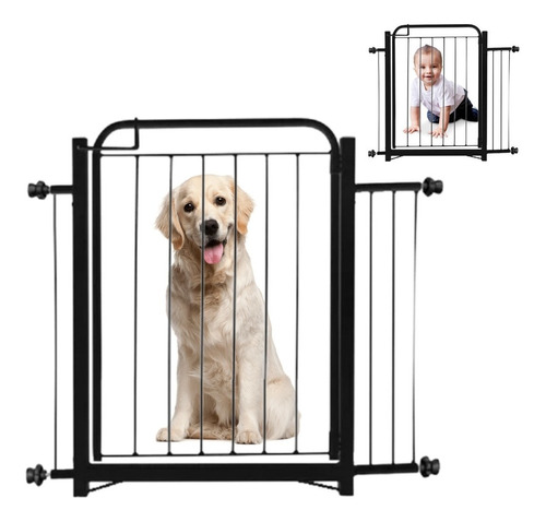 Portao Pet Criança 78 A 92 Cm - Cachorro Porta Proteção 
