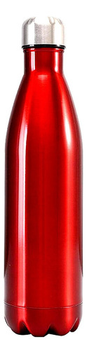Termo Botella De Agua Uso Cotidiano De Acero Inoxidable Color Rojo