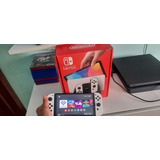 Nintendo Switch Oled Desbloqueado Com Cartão Micro Sd 256 Gb Lotado De Jogos