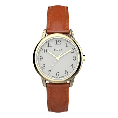 Reloj Timex Tw2w326006p Dama Easy Reader Café Oro Amarillo Blanco | Meses sin interés