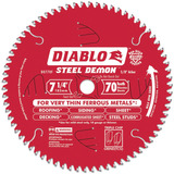 D0770f Diablo 7-1/4  70t Diablo Demonio Acero Metal