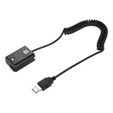 Cable De Carga Usb Con Resorte De Batería Ficticio Np-fw50 P