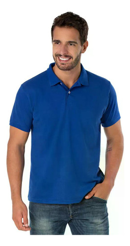 Camisa Gola Polo Piquet Masculina Básica Lisa - Várias Cores