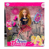 Muñeca Barbie En Bicicleta Con Casco Y Accesorios Para