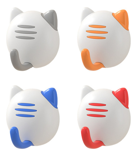 Ganchos De Carga Fuertes, Adorables Gatos De Pared Para Baño