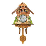 Reloj De Pared Cuckoo De Madera Antiguo Con Forma De Pajarit
