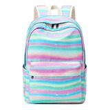 Xinveen Mochila De Arcoíris A Rayas Twinkle School Bag Mochi