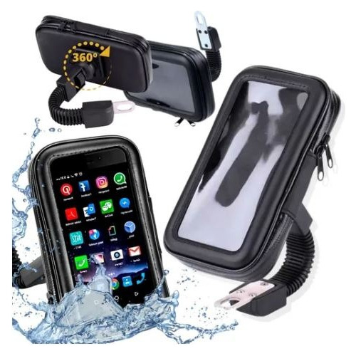 Suporte Moto Gps Impermeável Chuva Prova D'água 360º Ifod