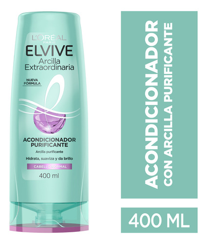 Acondicionador Arcilla Purificante Elvive L´oréal 400ml X 2u