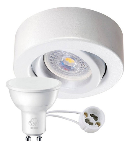 Pack 3 Spot Semi Embutido Blanco + Dicroica Led 7w Ll