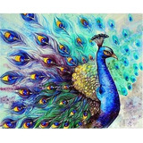 Bordado Pintura Diamante - Pavo Real 30x40