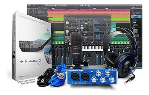 Kit De Grabación Presonus Audiobox Studio Con Audífonos, Mic
