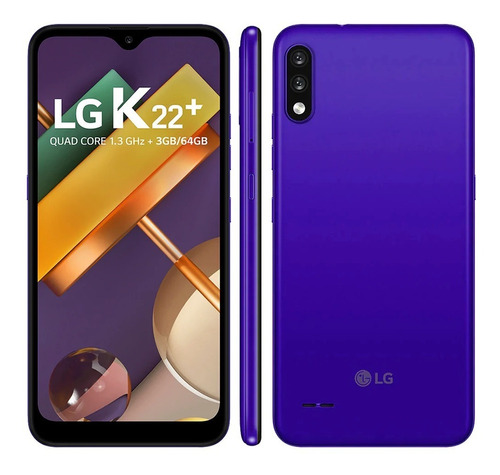 Smartphone K22 Plus Tela 6,2 64gb 3gb Ram Quad-core Azul LG