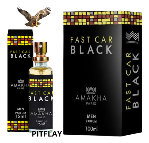 Perfume Fast Car Black Amakha Paris Masculino Promoção C/2