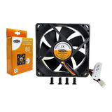 Cooler Fan Ventoinha Para Pc Gabinete 80mm 3 Pinos Molex